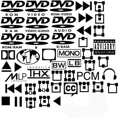 Кисть для фотошопа - DVD символы.