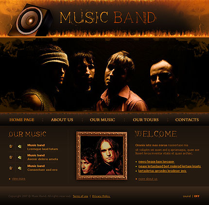 Сайт для Рок музыки